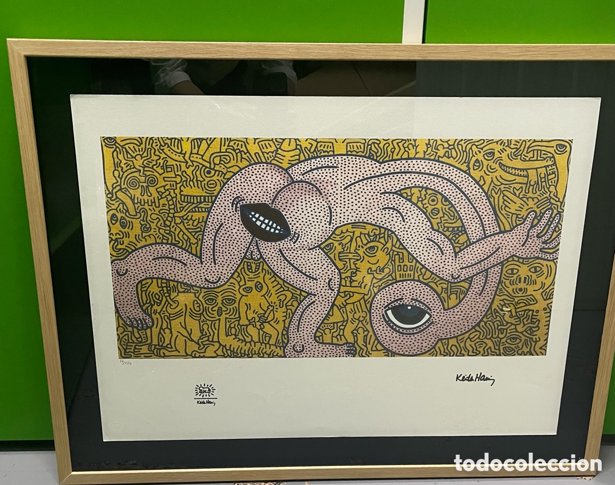 Arte: Litograf&iacute;a o serigraf&iacute;a, numerada, de Keith Haring