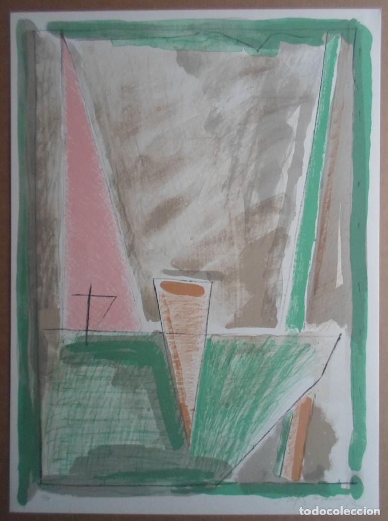 Arte: Albert Rafols-Casamada (Barcelona 1923-2009) Interiors lito colores 1982 de 56x76 firmada y n&ordm; 69/99