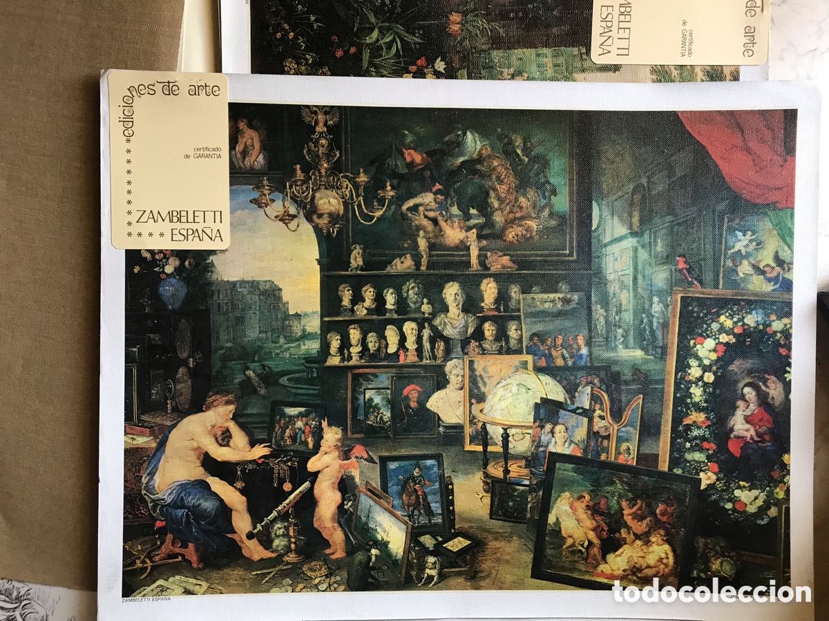 Arte: Litograf&iacute;a sobre lienzo. La vista. Jan Brueghel. Certificado de garant&iacute;a