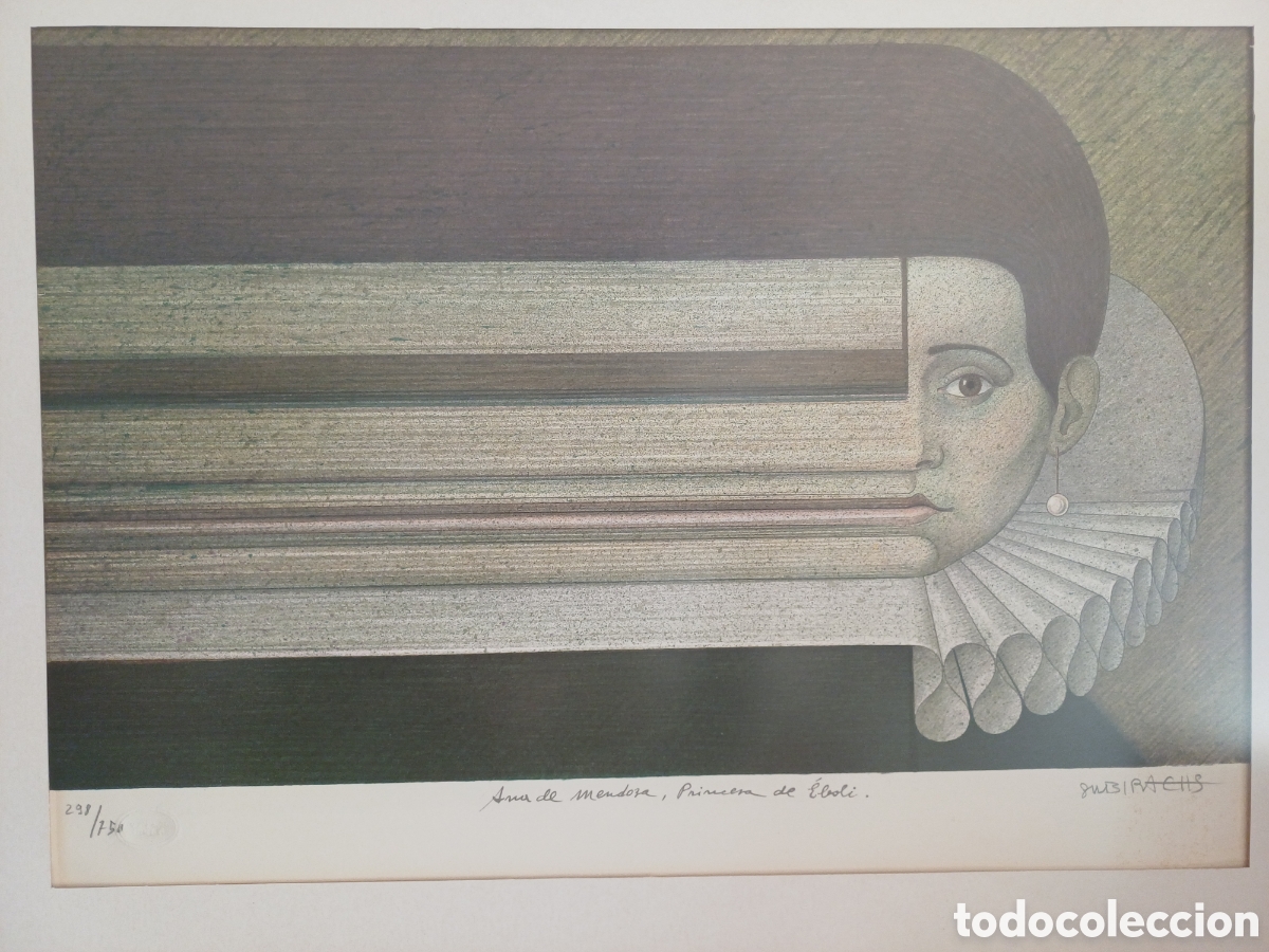 Arte: Subirachs. Litograf&iacute;a Princesa de Eboli - Foto 3