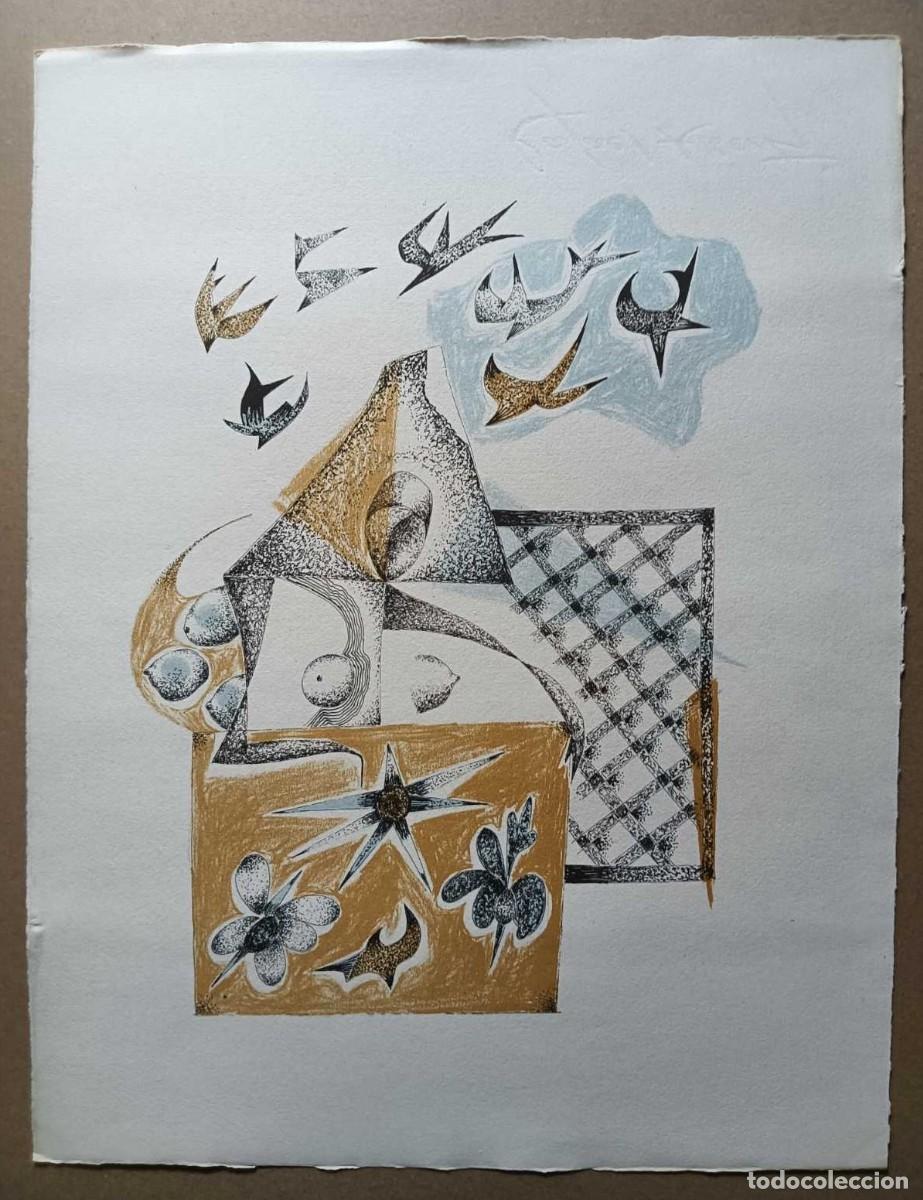 Arte: Rafael Alberti (C&aacute;diz 1902-1999) litograf&iacute;a colores 40x32c sin firma y sin n&uacute;mero. Marca agua