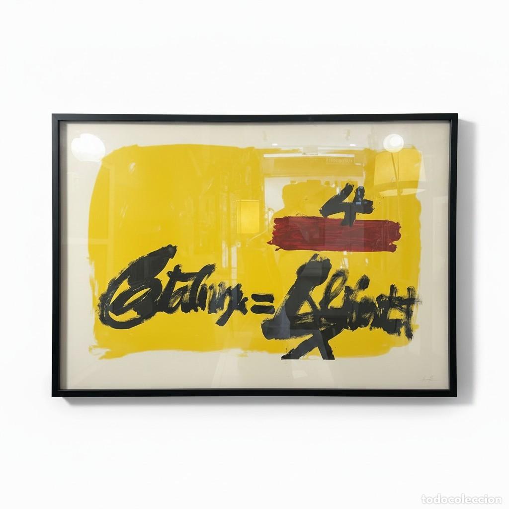 Arte: ANTONI T&Agrave;PIES GRAN LITOGRAF&Iacute;A FIRMADA Y NUMERADA P.A. PRUEBA DE AUTOR ARTE CONTEMPOR&Aacute;NEO