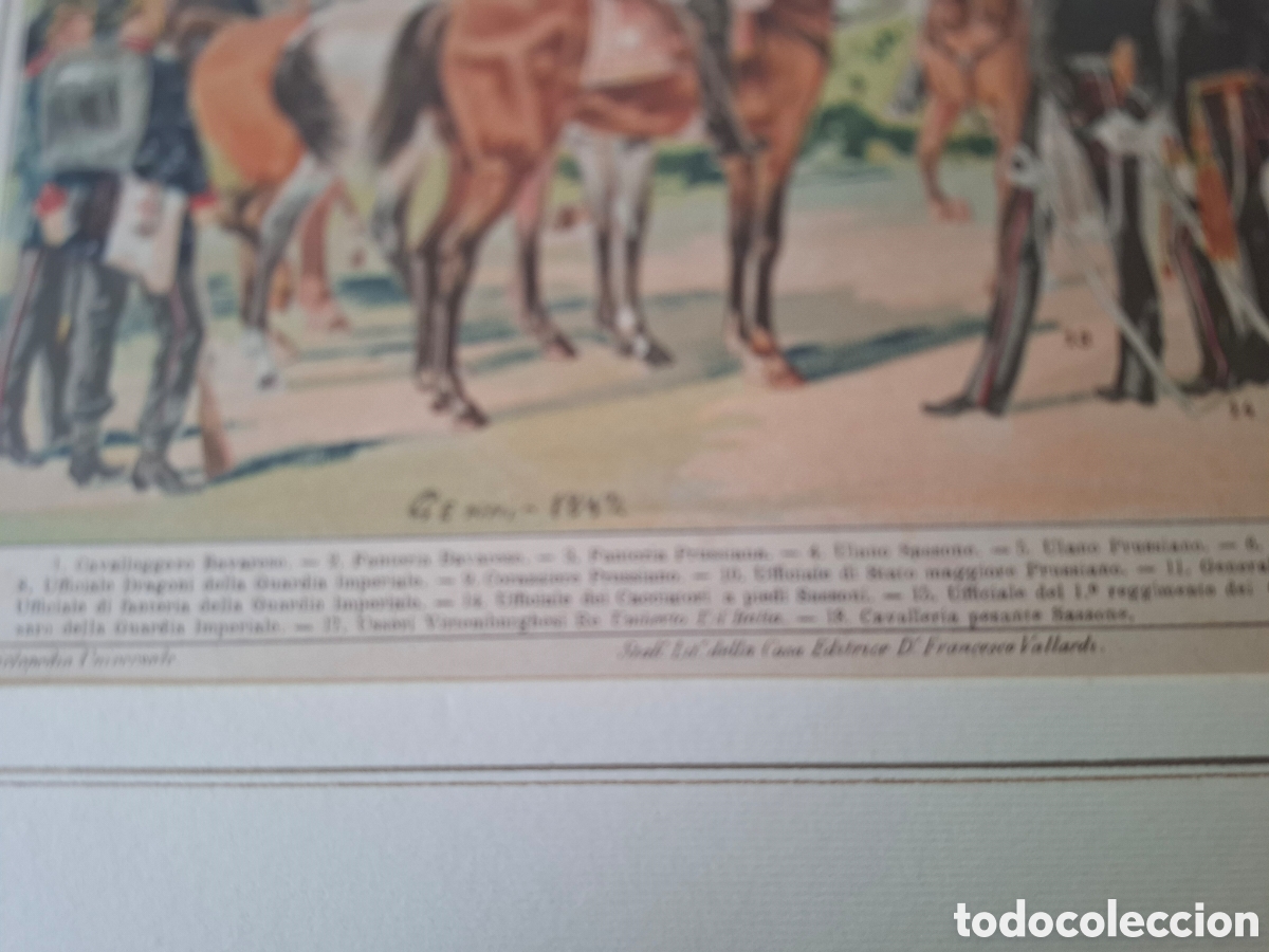 Arte: Litograf&iacute;a - tipos de uniformes ej&eacute;rcito germ&aacute;nico - 1942 - Foto 2