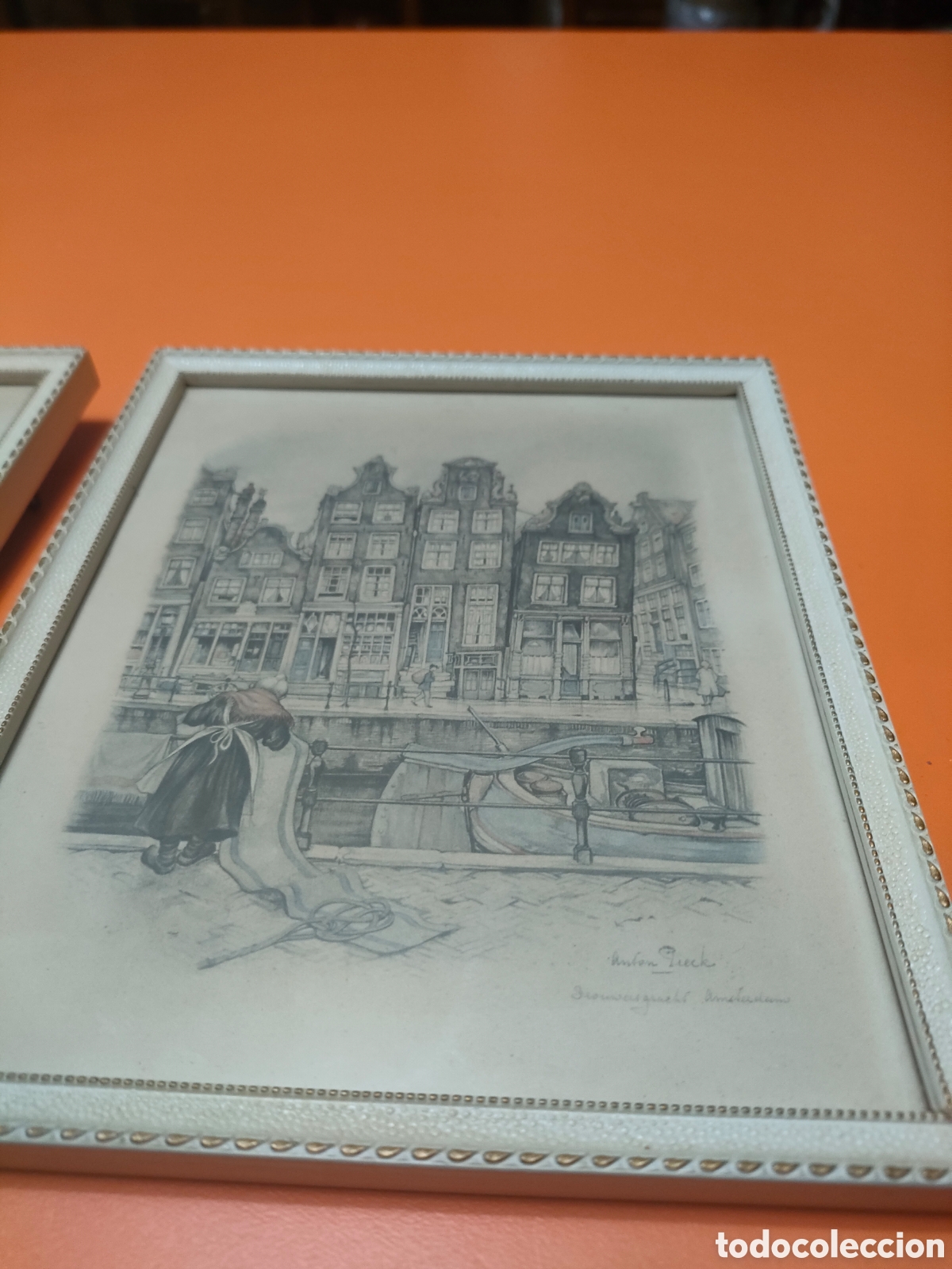 Arte: 4 antiguas l&aacute;minas del pintor holand&eacute;s Ant&oacute;n Pieck