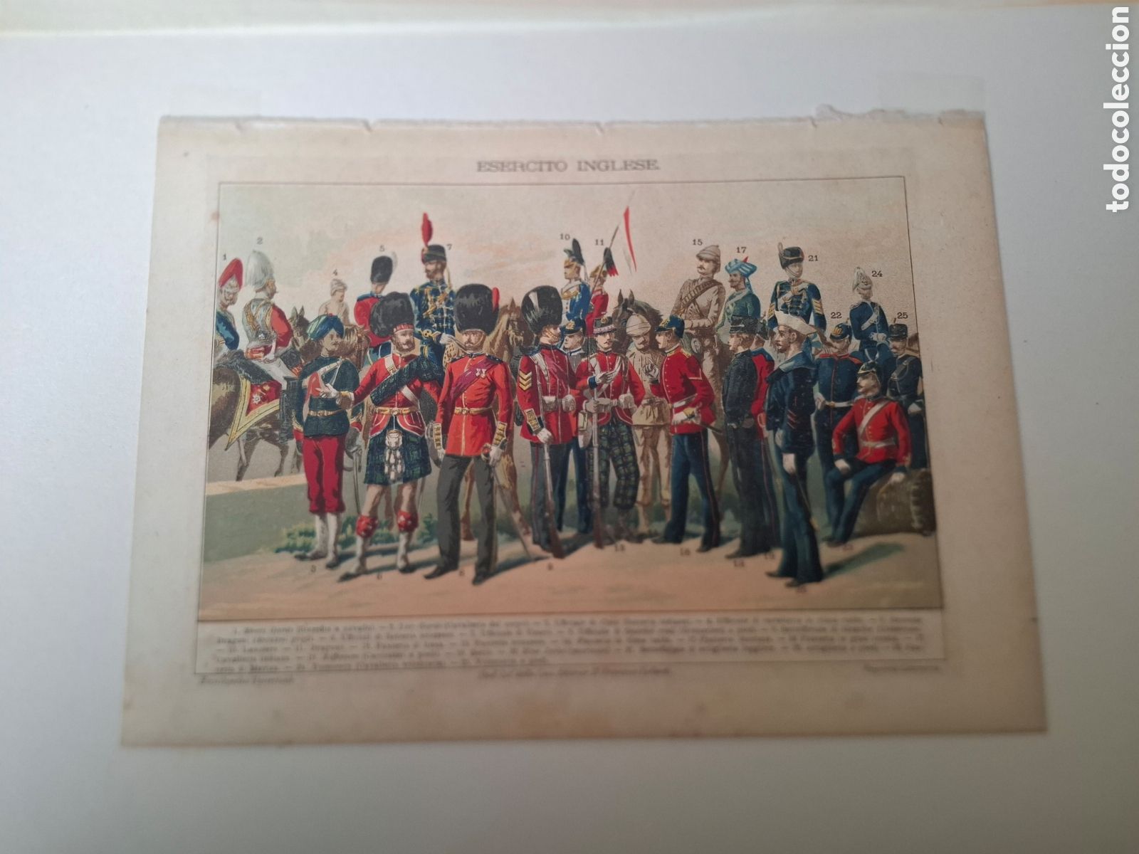 Arte: Litografia. Trajes ej&eacute;rcito ingl&eacute;s - Foto 1