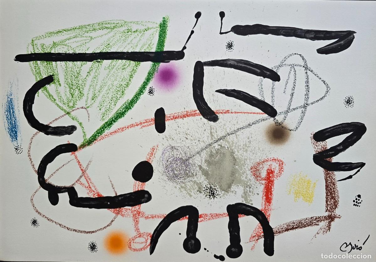 Arte: Joan Mir&oacute; litografia firmada en plancha.
