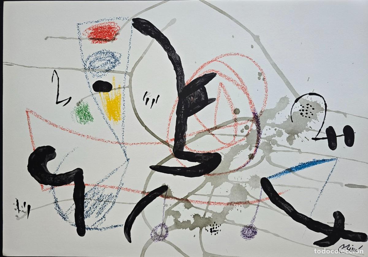Arte: Joan Mir&oacute; litograf&iacute;a firmada en plancha. Maravilla con variaciones acr&oacute;sticas, 1975.