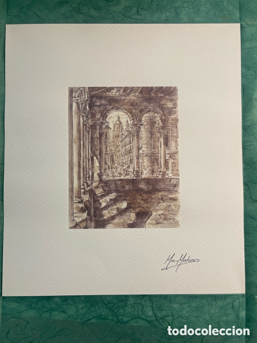 Arte: LITOGRAFIA &rdquo;Rincones de Espa&ntilde;a&rdquo;. Iglesia de San Miguel, Segovia .