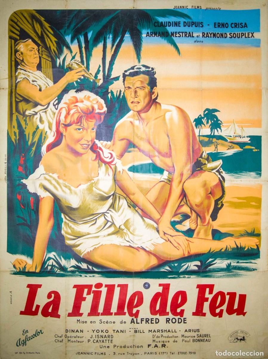 Arte: LA FILLE DE FEU. 1958. LITOGRAF&Iacute;A OFFSET. 180 x 135 cm. JEAN MASCII.