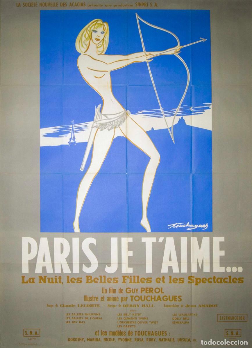Arte: PARIS JE T'AIME (...). 1962. LITOGRAF&Iacute;A OFFSET. 159,5 x 117 cm. TOUCHAGUES.