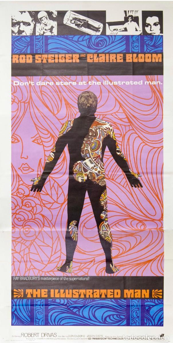 Arte: THE ILLUSTRATED MAN. 1969. OFFSET. 200 x 104 cm. JEAN MASCII (AFFICHE FRAN&Ccedil;AISE).