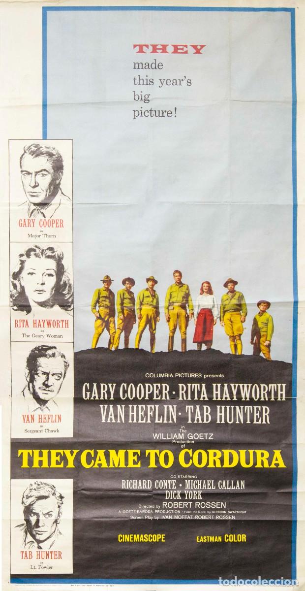 Arte: THEY CAME TO CORDURA. 1959. LITOGRAF&Iacute;A OFFSET. 203 x 104 cm. ARTISTA DESCONOCIDO.