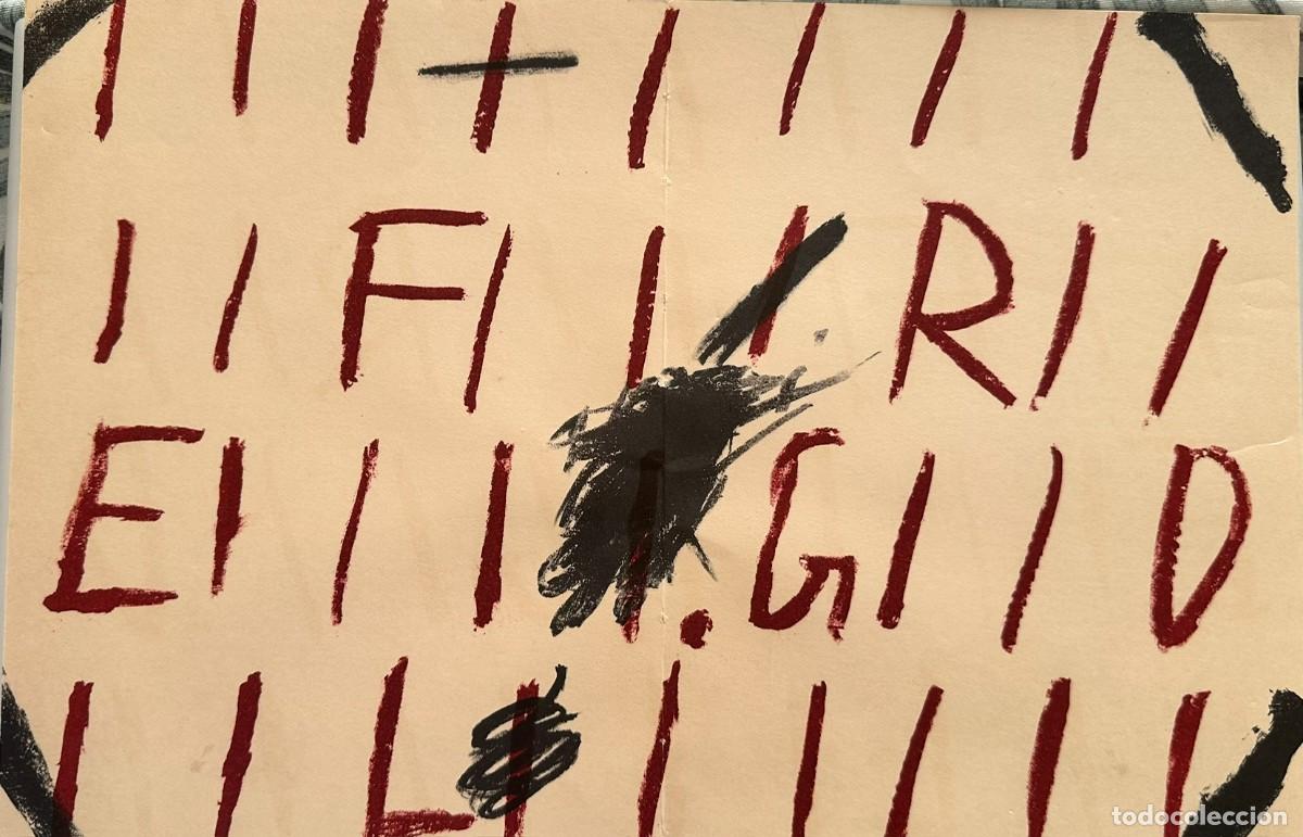 Arte: Antoni Tapies. Litograf&iacute;a a&ntilde;o 1969. Serie Fregoli.