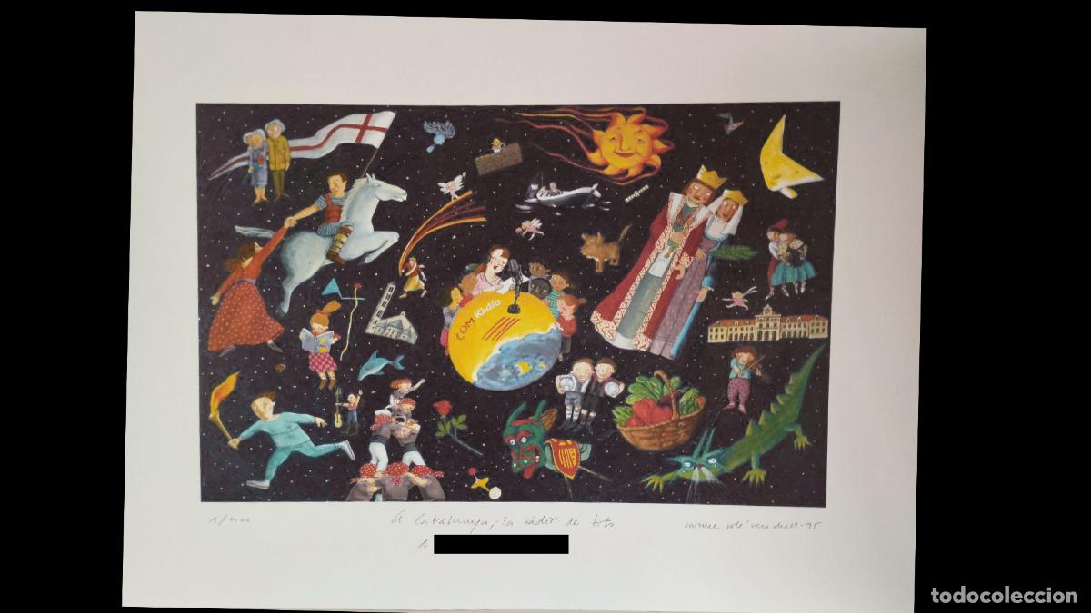 Arte: Litografia de Carme Sol&eacute; Vendrell 1/400 - Com R&agrave;dio - 1995
