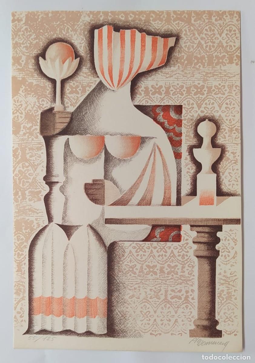 Arte: Litograf&iacute;a Figura Asseguda de Jordi Pla Dom&egrave;nech