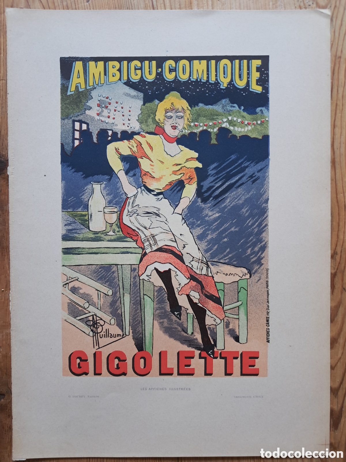 Arte: Litograf&iacute;a original Albert Guillaume, Les Affiches Illustr&eacute;es, 1896