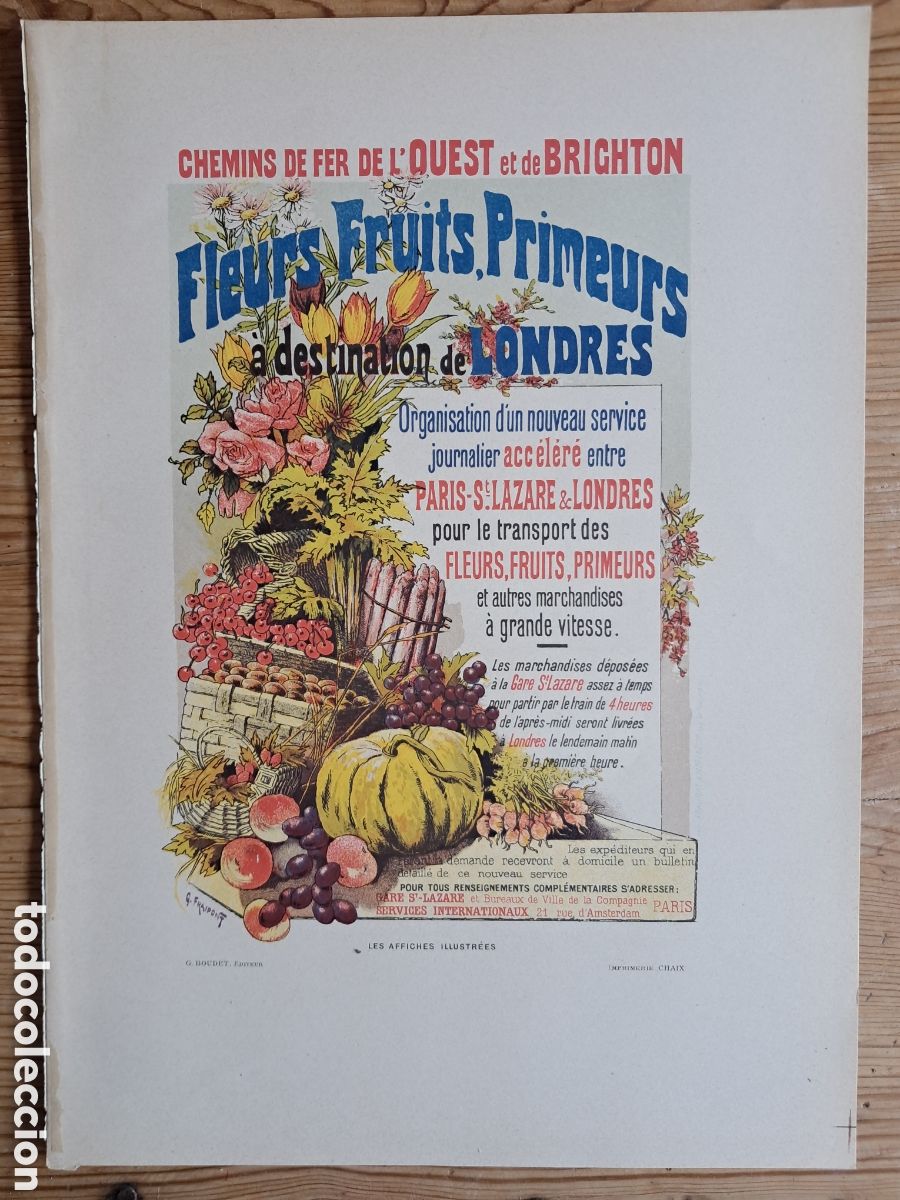 Arte: Litograf&iacute;a original, 1896, Les affiches illustr&eacute;es