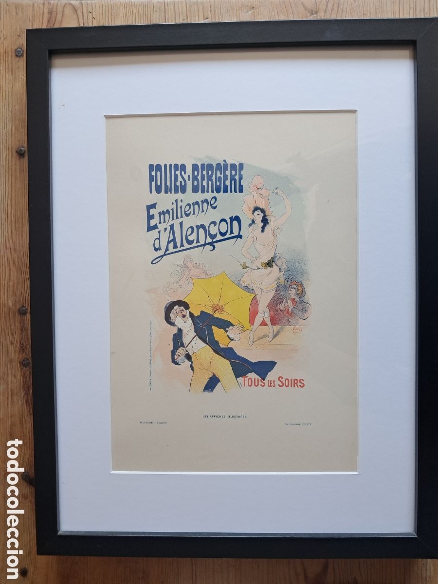Arte: Litograf&iacute;a original, Jules Ch&eacute;ret, 1896, Les affiches illustr&eacute;es