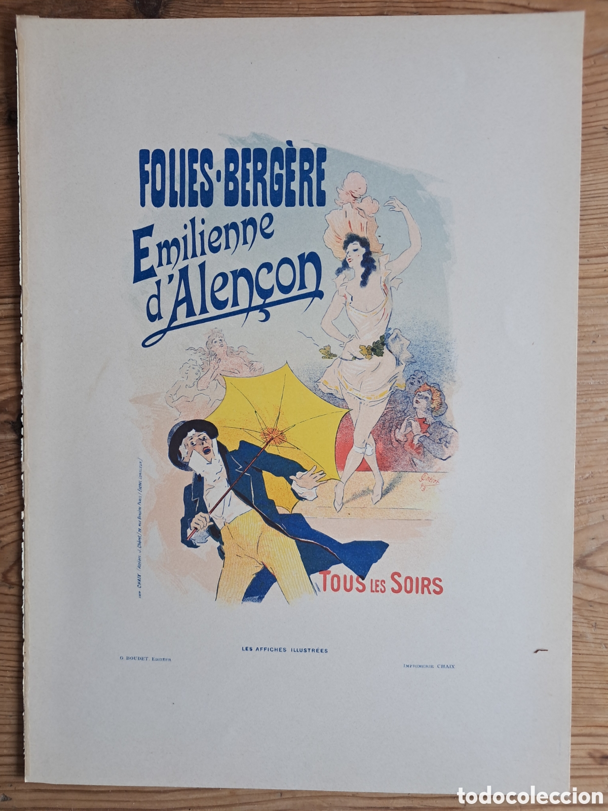 Arte: Litograf&iacute;a original, Jules Ch&eacute;ret, 1896, Les affiches illustr&eacute;es