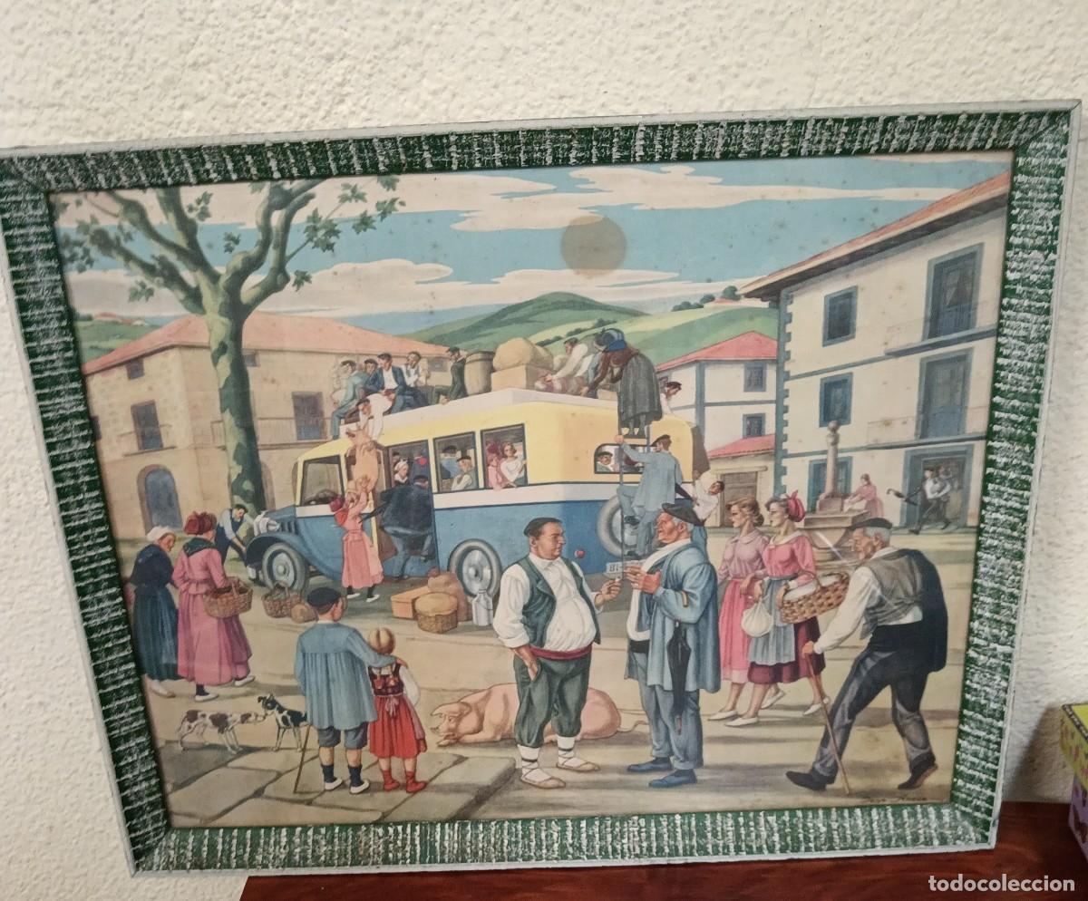 Arte: LITOGRAF&Iacute;A JOS&Eacute; ARR&Uacute;E A BILBAO... ENMARCADA 49X41,5 CM.