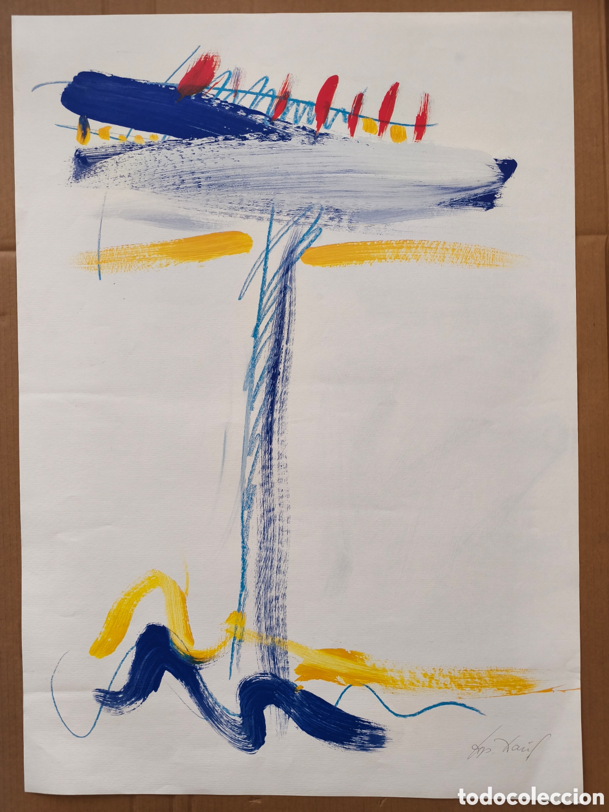 Arte: L&aacute;mina de Arte Abstracto de Hans-Peter Hauf - Firmada a Mano a L&aacute;piz