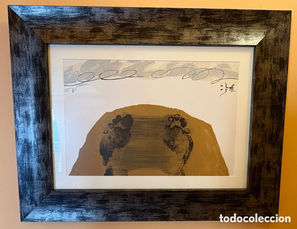 Arte: Litograf&iacute;a Original de Antoni Tapies enmarcada