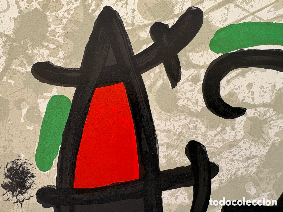 Arte: Litograf&iacute;a Orginal de Joan Mir&oacute; - Foto 2