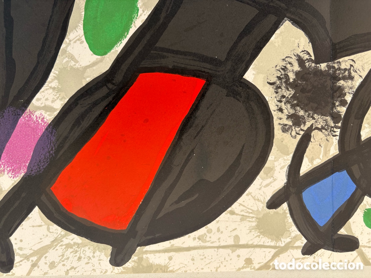 Arte: Litograf&iacute;a Orginal de Joan Mir&oacute; - Foto 3