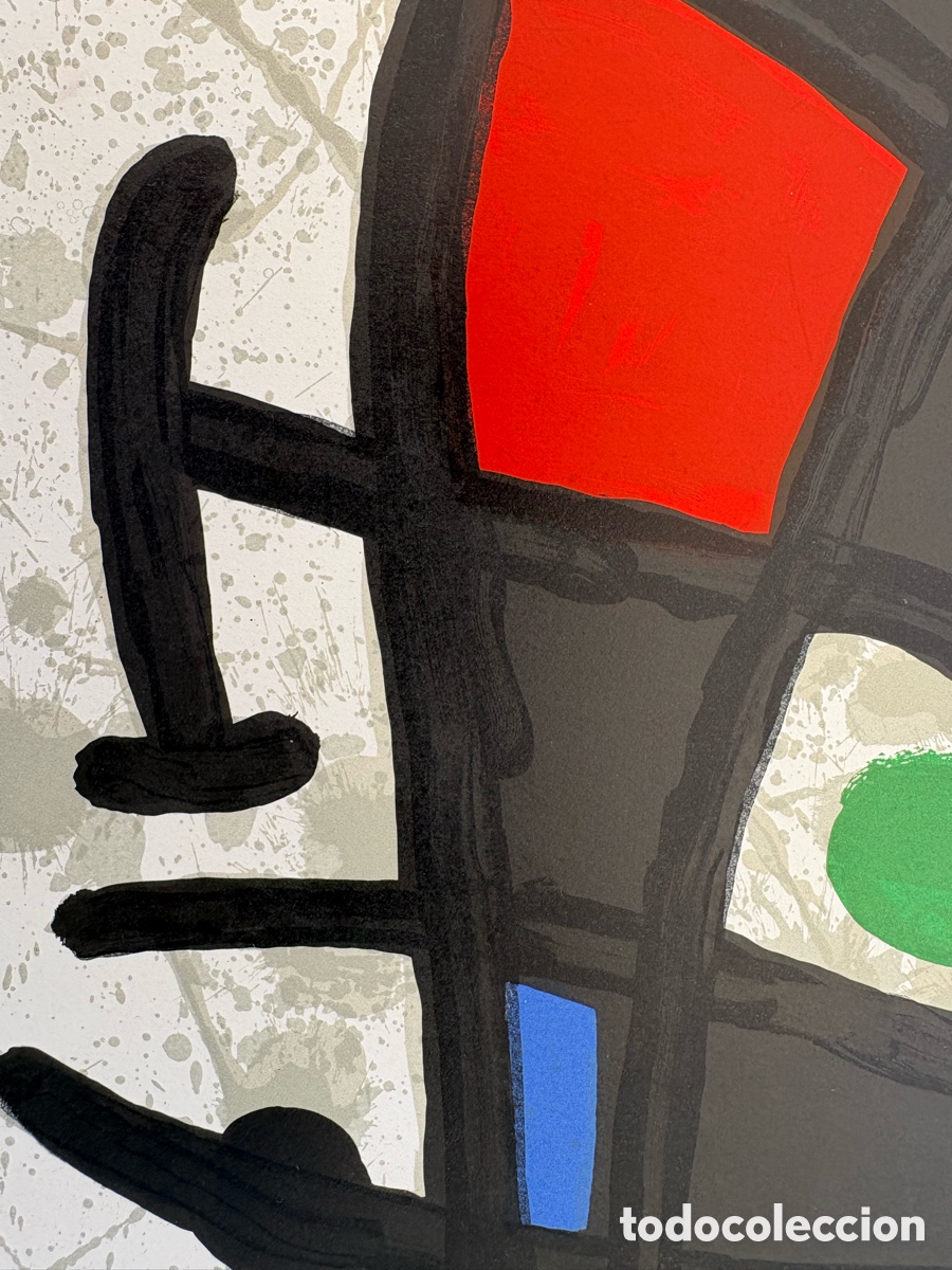 Arte: Litograf&iacute;a Orginal de Joan Mir&oacute; - Foto 4