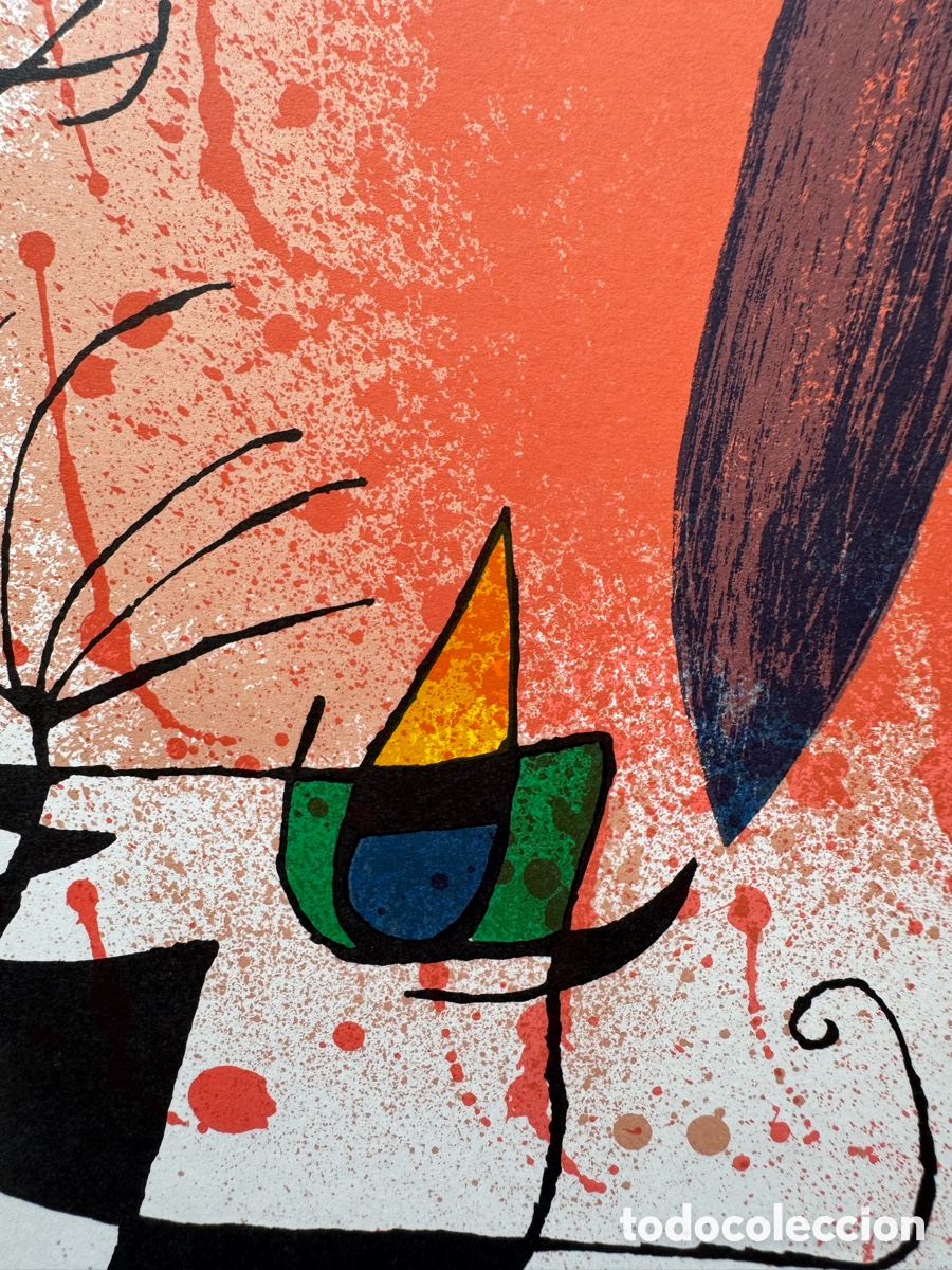 Arte: Litograf&iacute;a Original de Joan Mir&oacute; - Foto 5