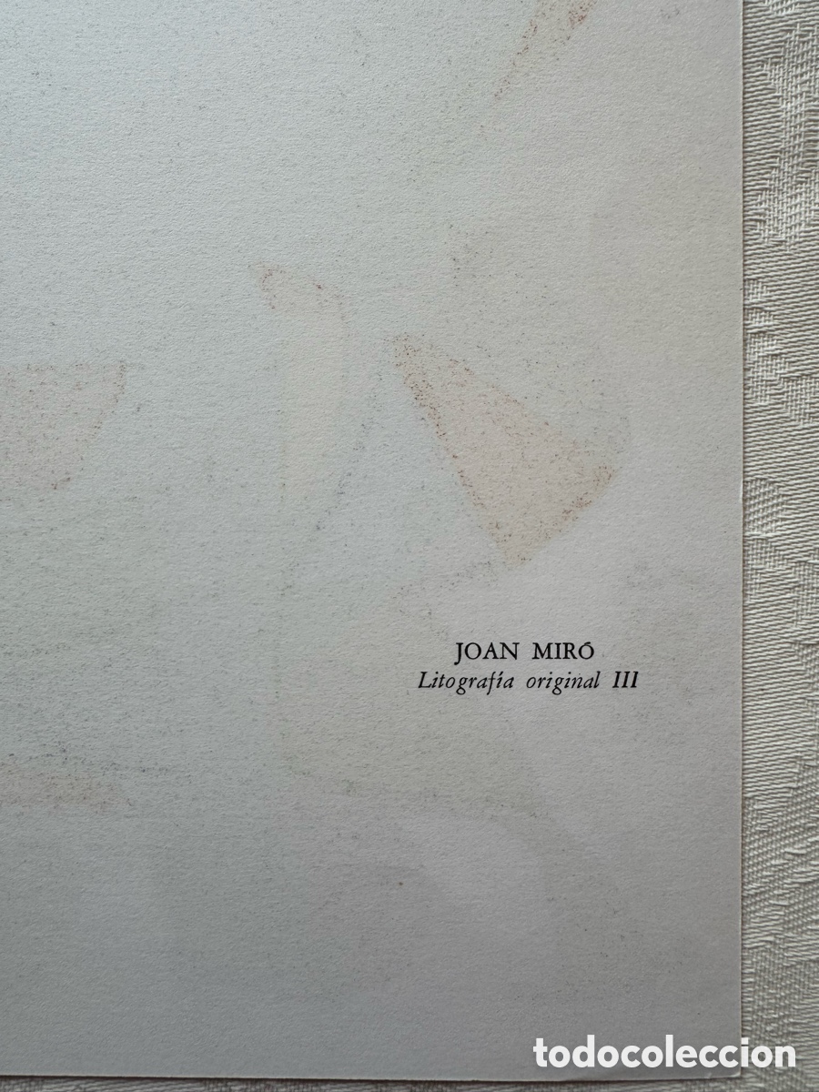 Arte: Litograf&iacute;a Original de Joan Mir&oacute; - Foto 6