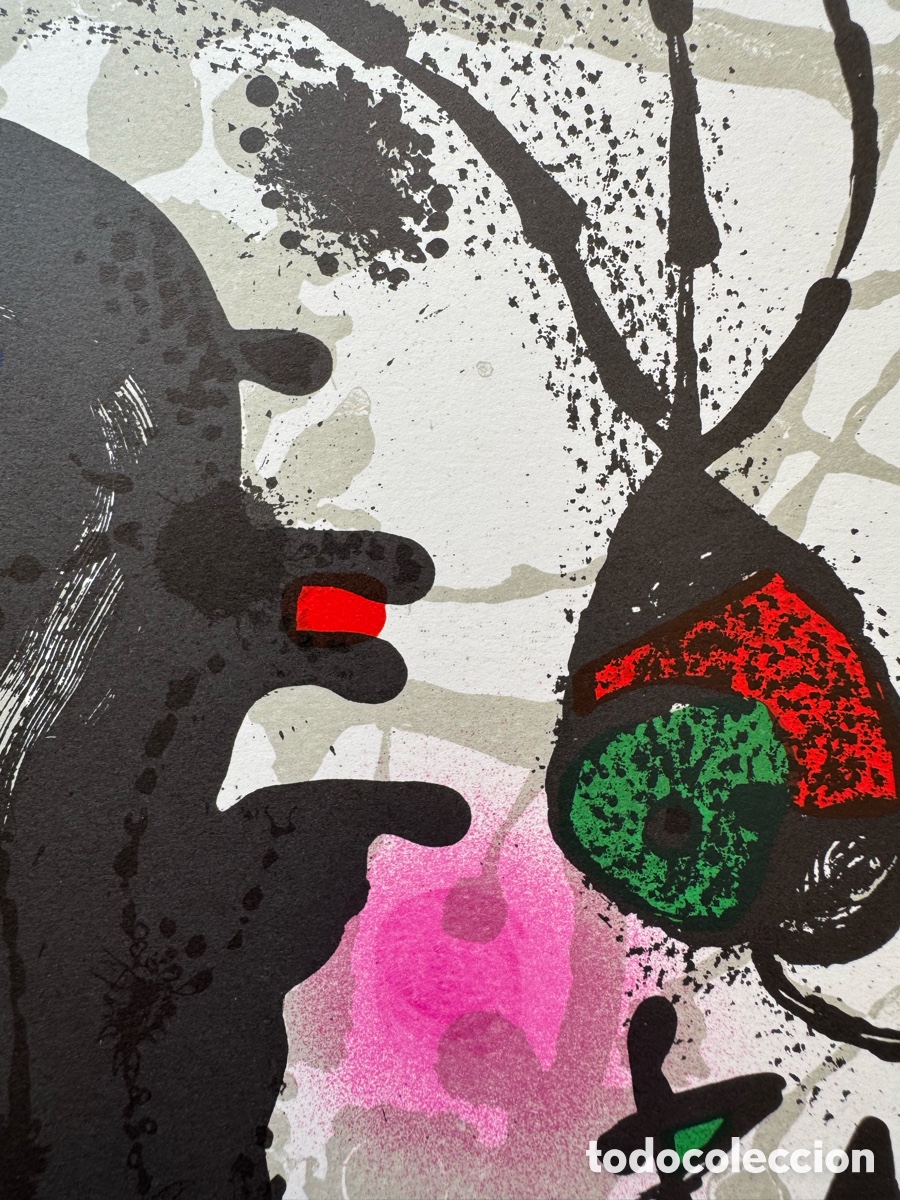Arte: Litograf&iacute;a Original de Joan Mir&oacute; - Foto 3