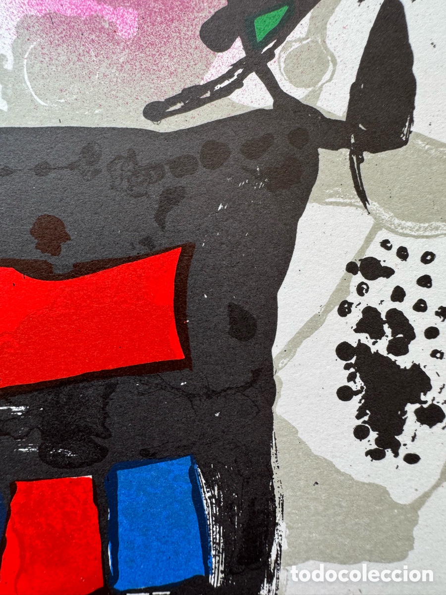 Arte: Litograf&iacute;a Original de Joan Mir&oacute; - Foto 5