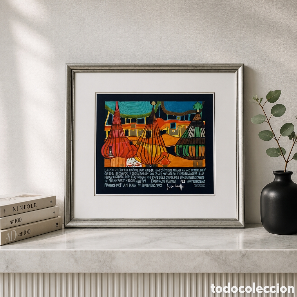 Arte: FRIEDENSREICH HUNDERTWASSER. ALEMANIA. LITOGRAFIA A COLOR . A&Ntilde;O 1992. FIRMADA Y NUMERADA . 163/1000.