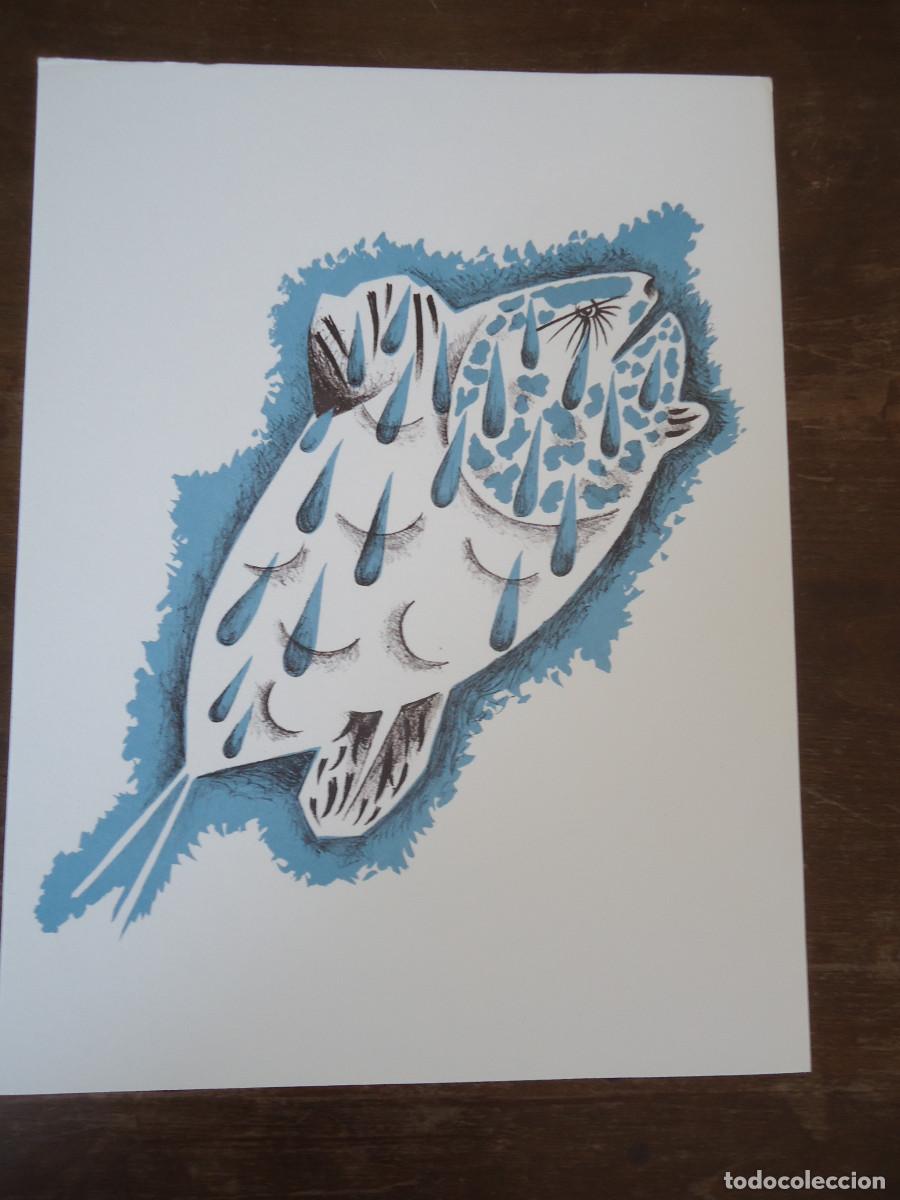Arte: Jean Lur&ccedil;at. G&eacute;ographie animale. Carpe de lune. Litograf&iacute;a en papel velin.