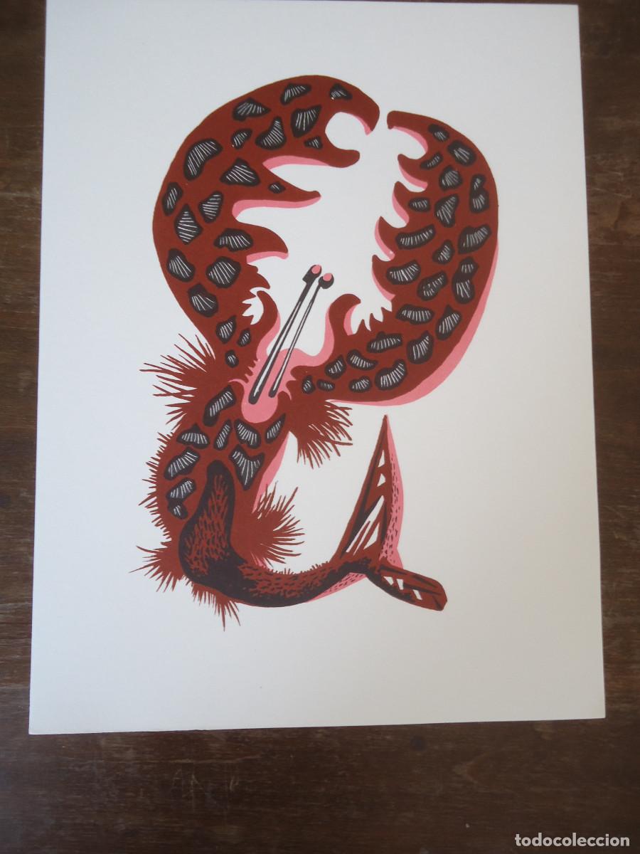 Kunst: Jean Lur&ccedil;at. G&eacute;ographie animale. Ecrevisse de Guam. Litograf&iacute;a en papel velin.