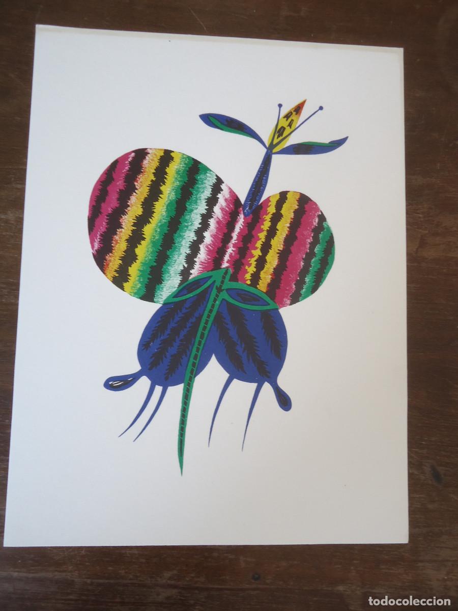 Art: Jean Lur&ccedil;at. G&eacute;ographie animale. Papillon monegasque . Litograf&iacute;a en papel velin.