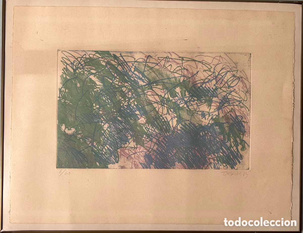 Kunst: Jordi Teixidor (Valencia, 1941) Sin t&iacute;tulo. Aguafuerte y aguatinta en color. Edici&oacute;n 6/60