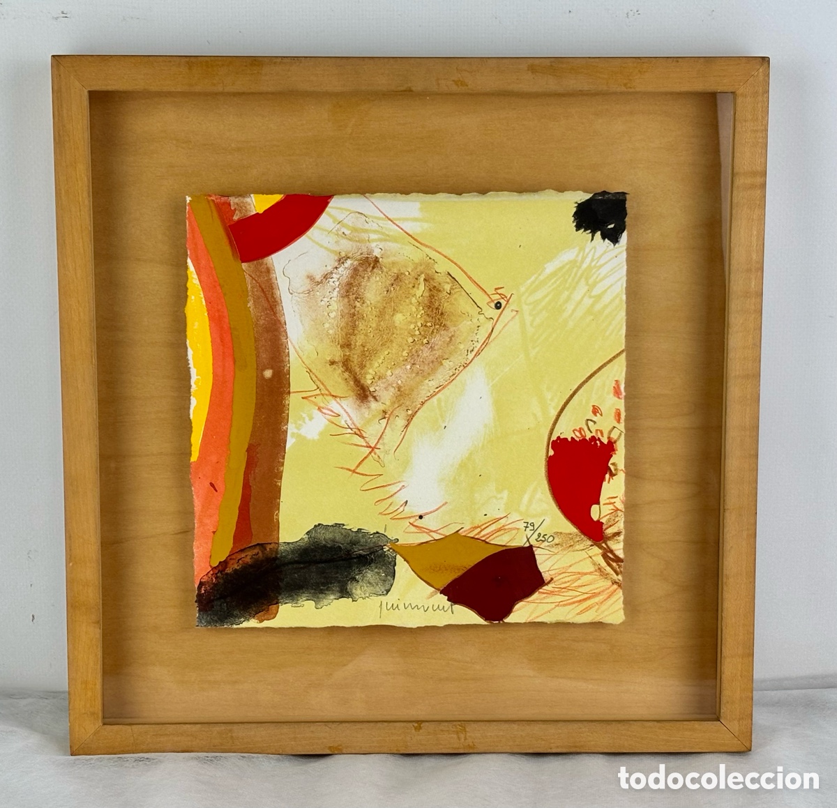 Arte: JOSEP GUINOVART- OCELL DE ROSELLA - LITOGRAF&Iacute;A 79/250- SOBRE PAPEL DE HILO DE VELIN ARCHES