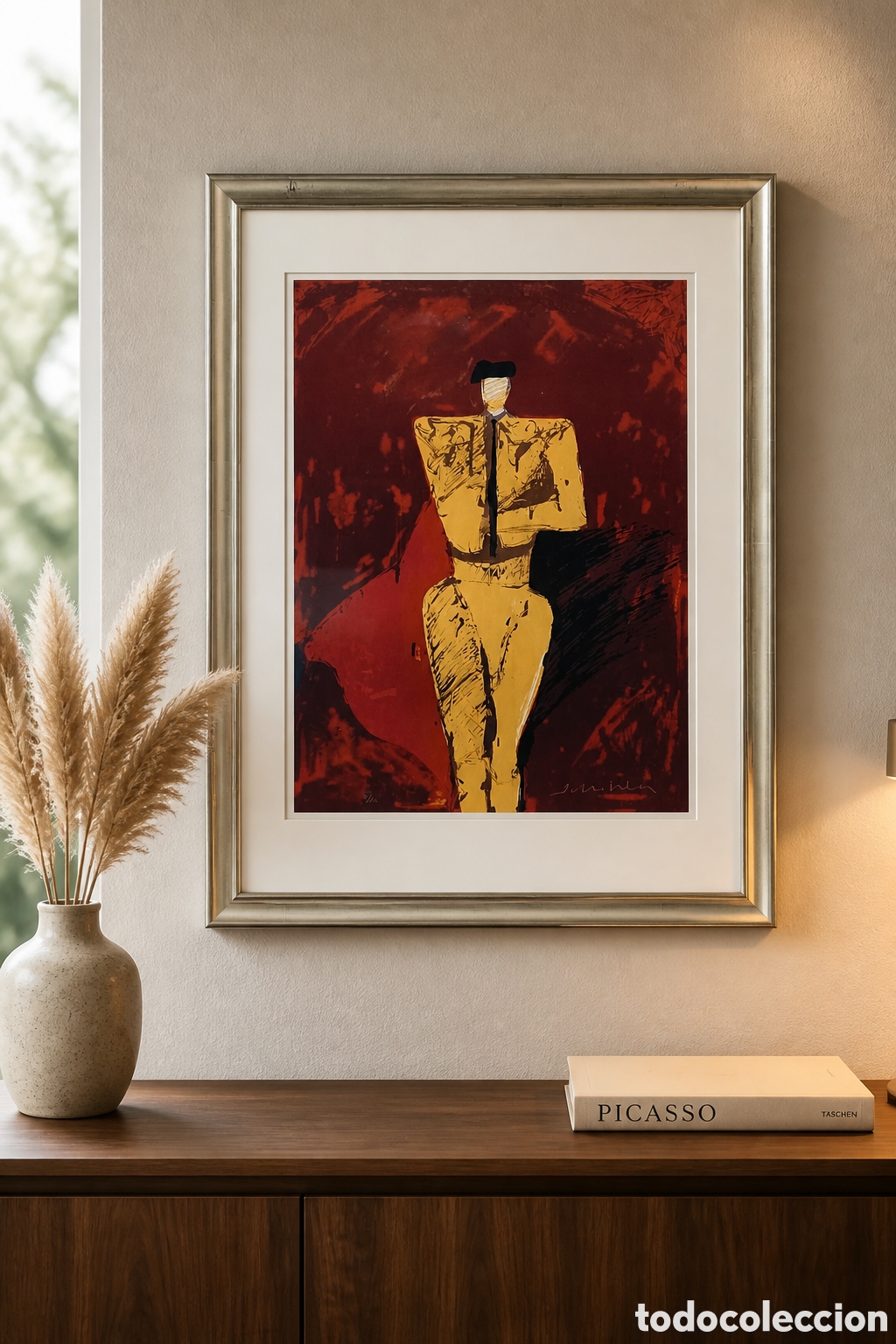 Arte: FRITZ SCHOLDER ( MINNESOTA 1937- ARIZONA 2005) LITOGRAFIA . RETRATO DE UN TORERO .FIRMADO Y NUMERADO