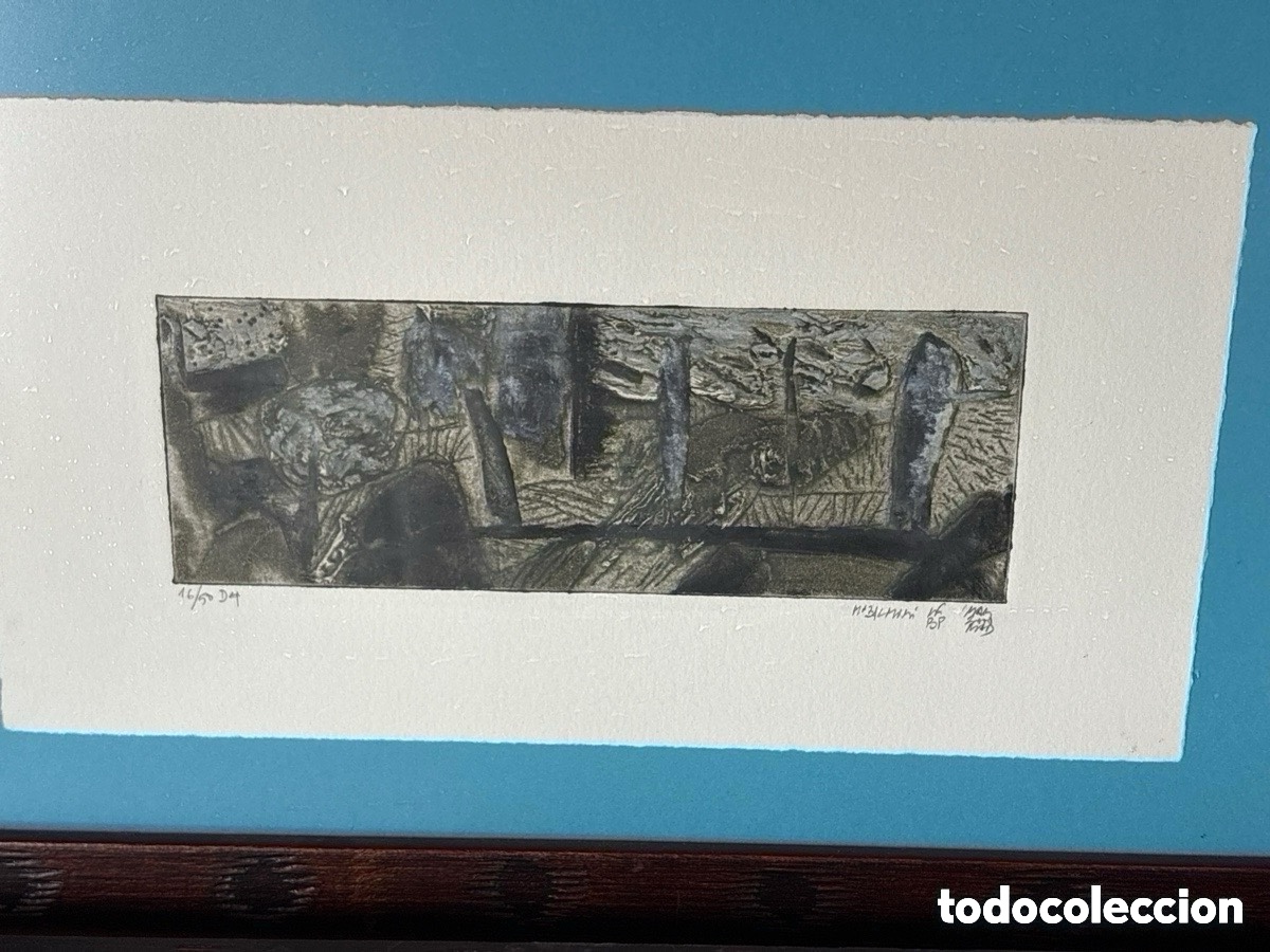 Arte: Pareja de litograf&iacute;as numeradas a identificar (A8) - Foto 2