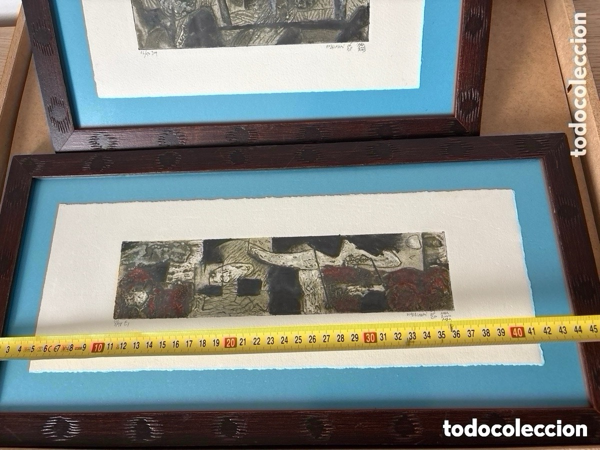 Arte: Pareja de litograf&iacute;as numeradas a identificar (A8) - Foto 8