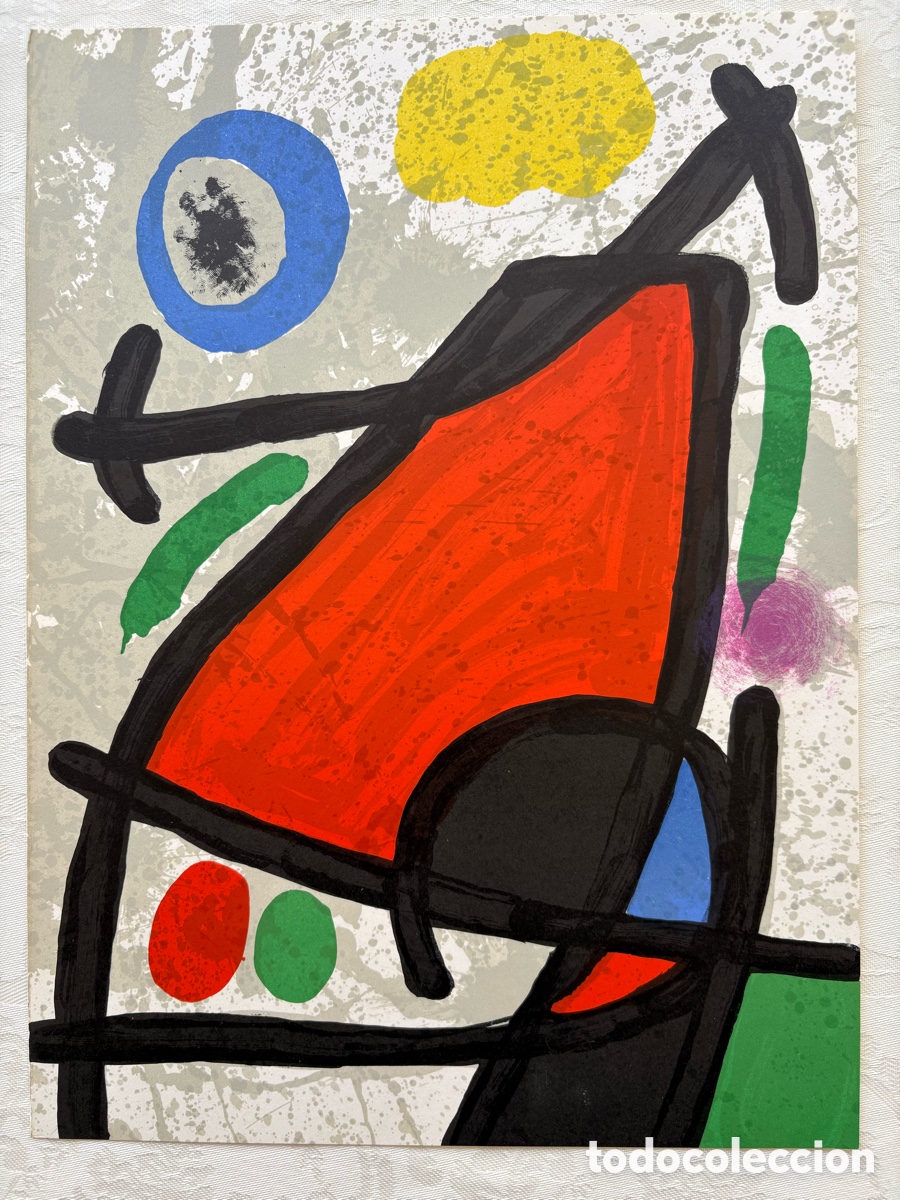 Arte: Litograf&iacute;a Orginal Joan Mir&oacute; - Foto 1