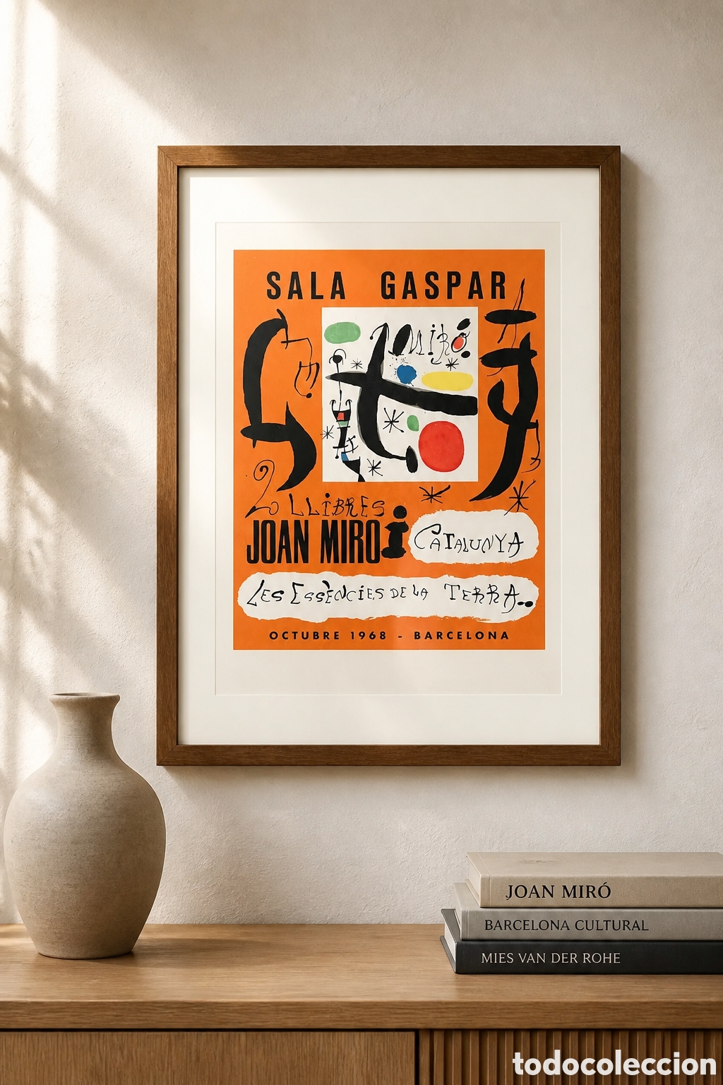 Arte: CARTEL ORIGINAL JOAN MIR&Oacute; . FIRMADO A LAPIZ. SALA GASPAR BARCELONA A&Ntilde;O 1968 .77&times;55 cm