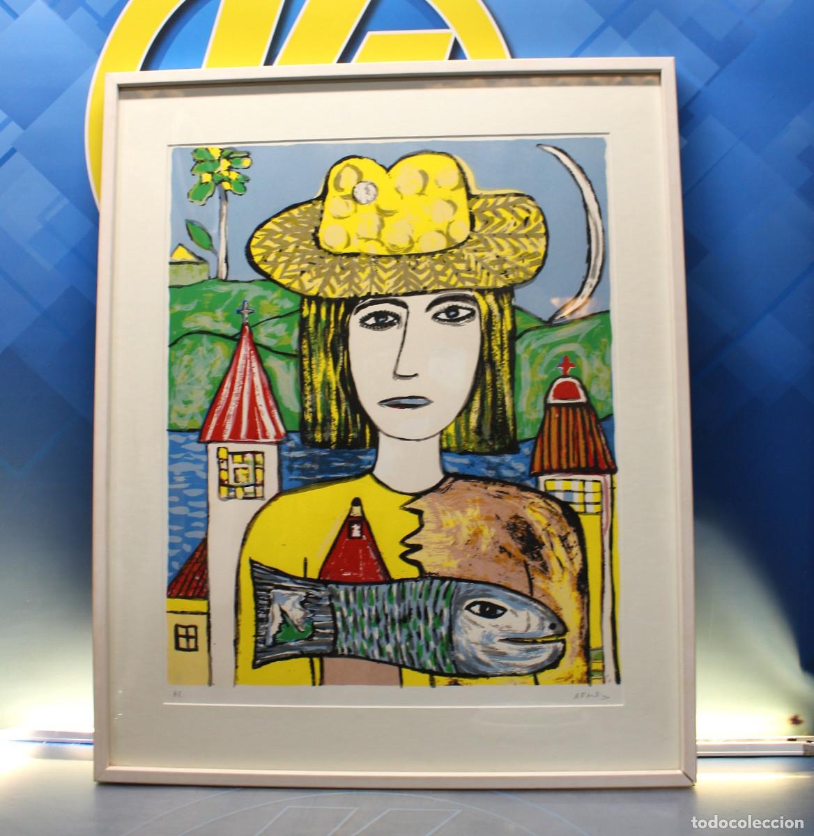 Arte: 01. Cuadro, litograf&iacute;a de Antonio Fern&aacute;ndez Molina (Ciudad Real 1927 &ndash; Zaragoza 2005).