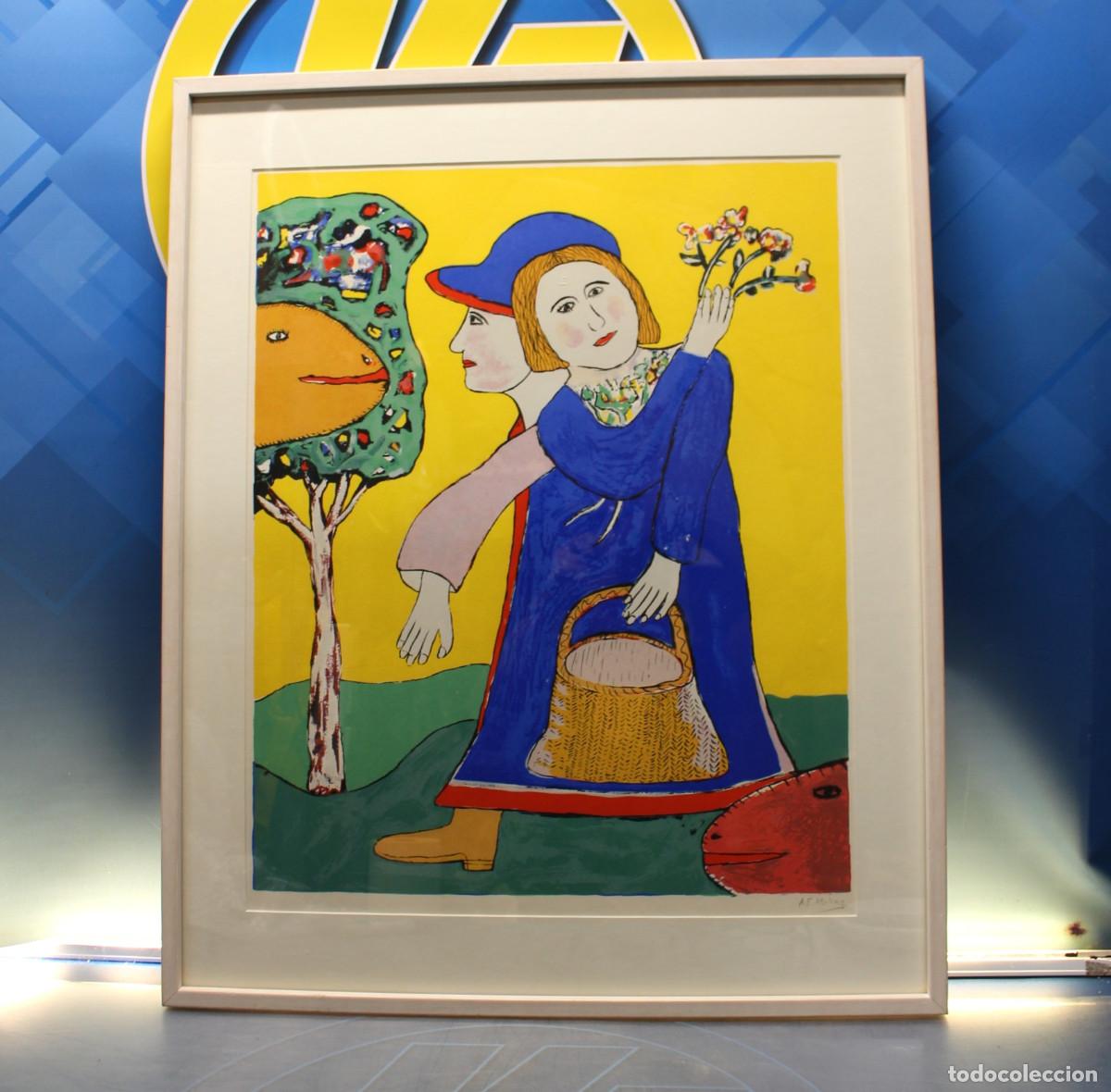 Arte: 02. Cuadro, litograf&iacute;a de Antonio Fern&aacute;ndez Molina (Ciudad Real 1927 &ndash; Zaragoza 2005).