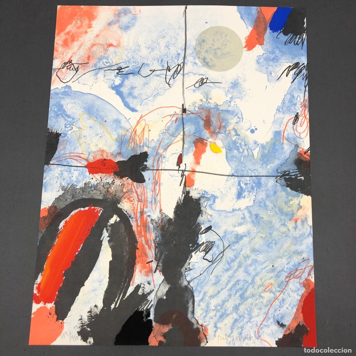 Arte: LITOGRAFIA - JOSEP GUINOVART - 189/350 - CON CERTIFICADO Y EXPLICACI&Oacute;N DE LA OBRA - RARA / 2