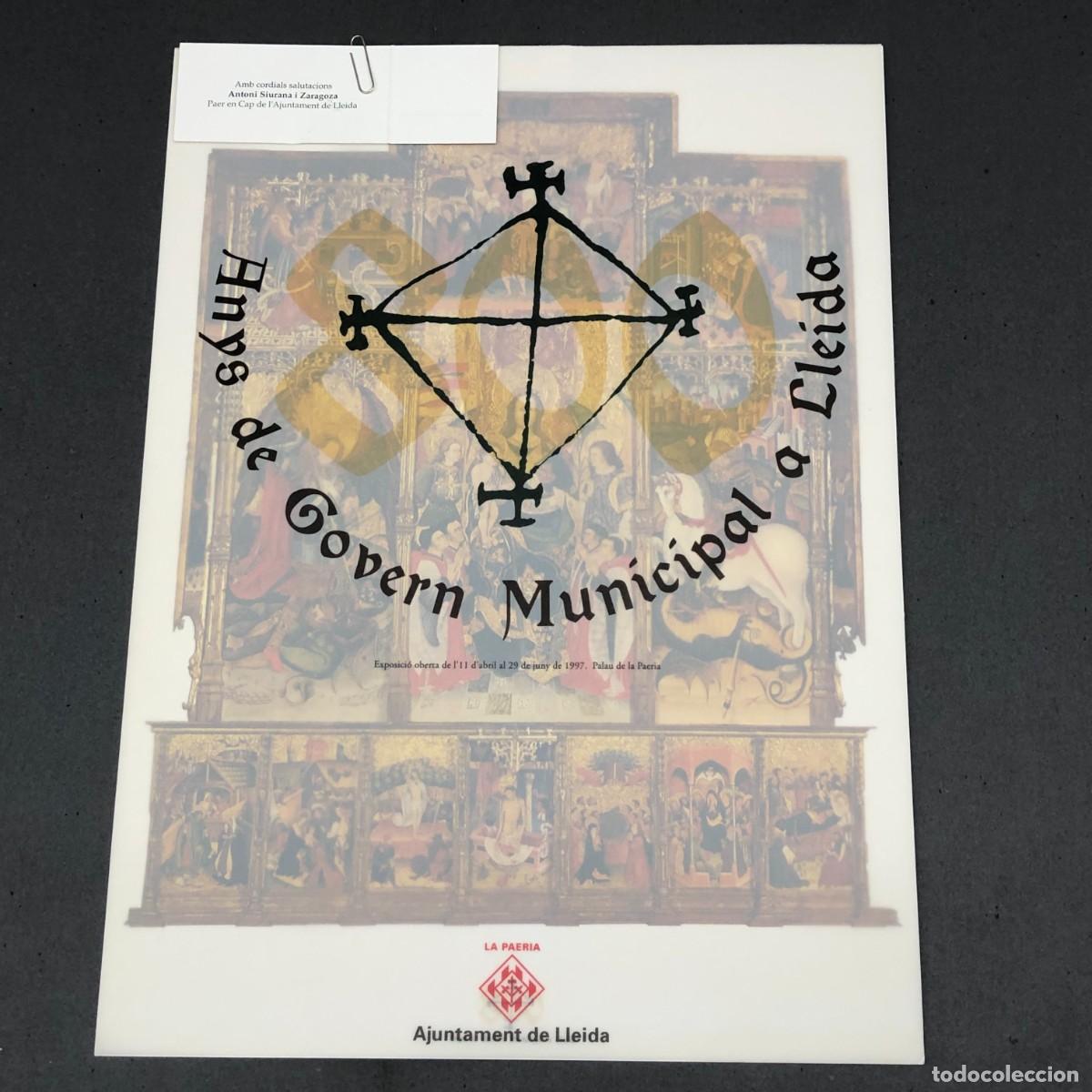 Arte: RETAULE DE LA PAERIA - JAUME FERRER II - 800 ANYS DE GOVERN MUNICIPAL A LLEIDA - LITOGRAFIA / 12