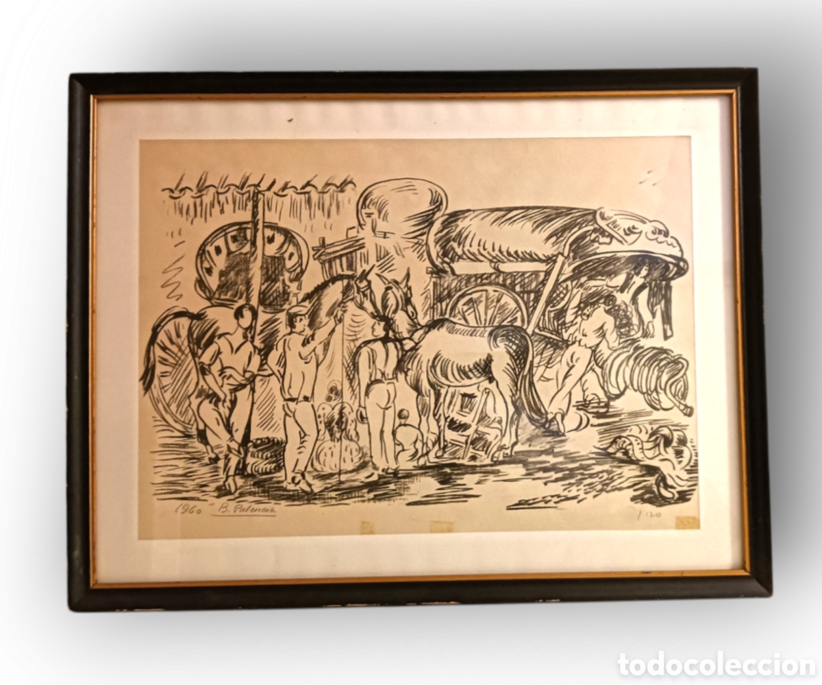 Kunst: Litograf&iacute;a Benjam&iacute;n Palencia firmada a mano