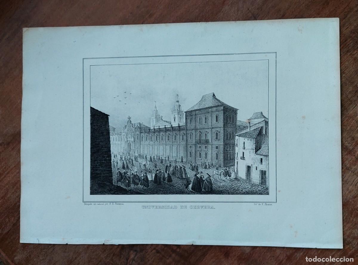 Arte: CERVERA UNIVERSIDAD LITOGRAFIA PARCERISA / ALVAREZ c. 1835
